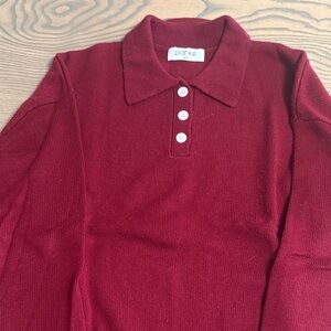 Parker Women's Red Collared Sweater